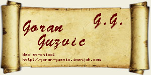 Goran Gužvić vizit kartica